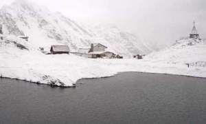 Cel mai mare strat de zăpadă din țară: 22 de centimetri, la Bâlea Lac