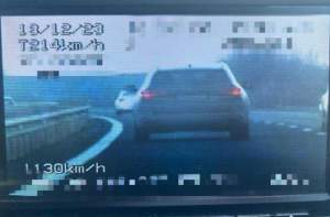 Șofer din Iași prins circulând cu peste 200 km/h pe A1. A primit o amendă pe măsură