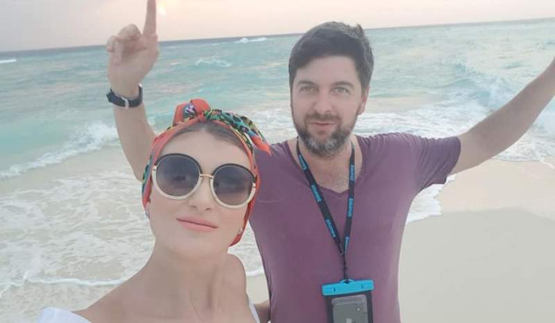 Bogdan Gheorghiu și soția sa, într-o vacanță din Maldive