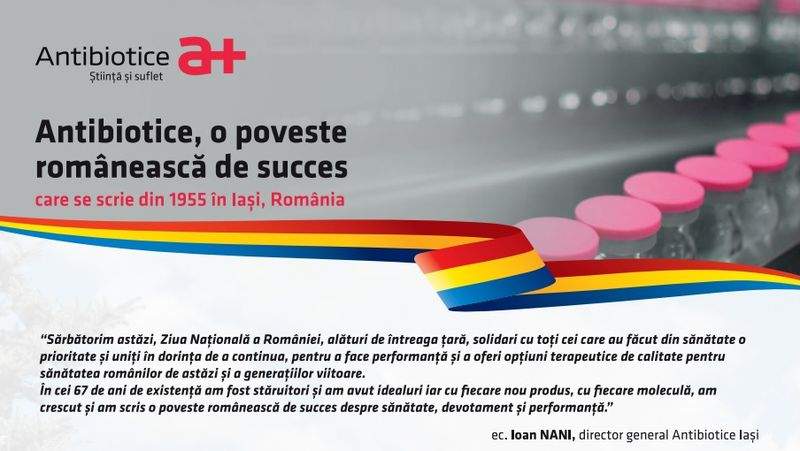 Antibiotice SA: La mulți ani, dragi români! La mulți ani, România!