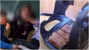Dezmăț la un liceu din Ploiești! Elevii au încins grătarul cu mici şi au fumat în sala de clasă (VIDEO)