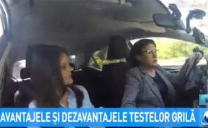 Ecaterina Andronescu, surprinsă la volan fără centură de siguranţă în timp ce dădea interviu la Antena 3