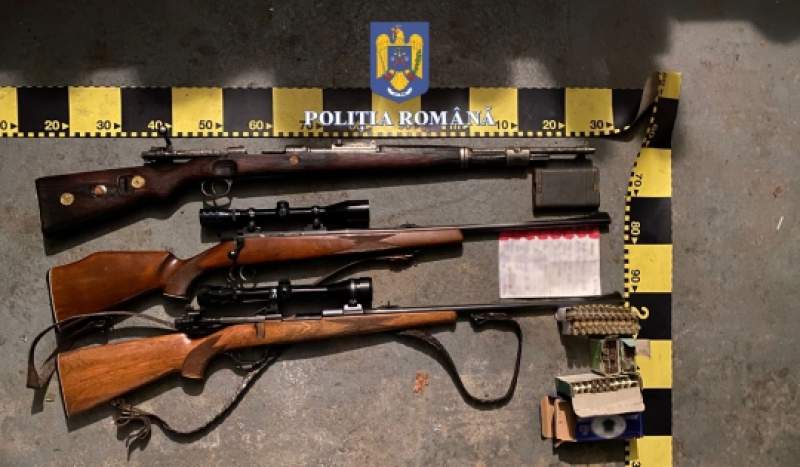 Austriac stabilit în Bistrița-Năsăud, prins cu trei arme de vânătoare introduse ilegal în țară (VIDEO)