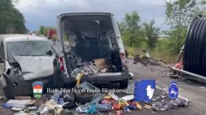 Șoferul unui microbuz din Vaslui a provocat un accident în Ungaria: doi morţi şi nouă răniţi (VIDEO)