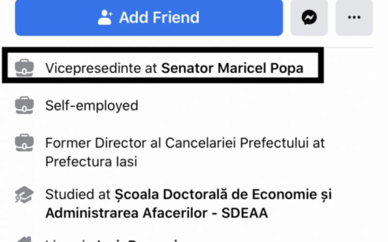 Mai mulți consilieri județeni din Iași s-au trezit că lucrează la... „Senator Maricel Popa”, după ce liderul PSD și-a însușit pagina de Facebook a CJ Iași