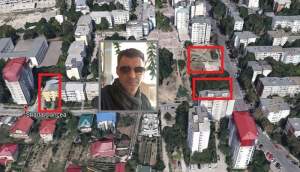 Daniel Niculiță folosește o adresă care aparține de 35 de ani unui alt bloc, cel din stânga imaginii, aflat la peste 100 m de șantierul său