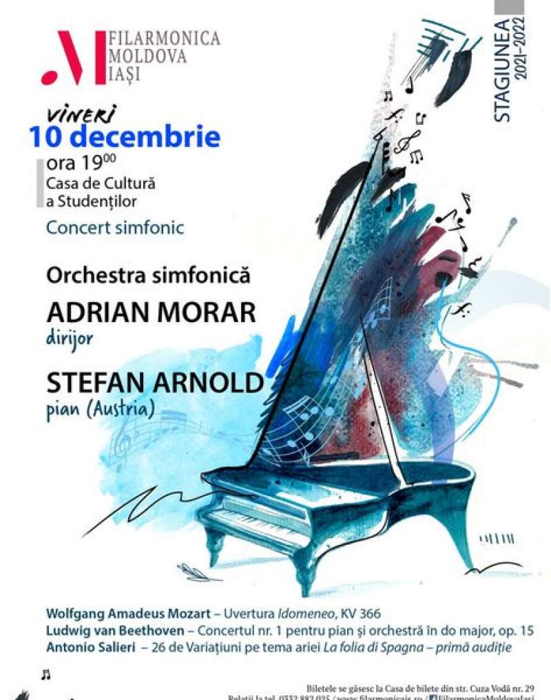 Filarmonica „Moldova&quot; din Iași - Concert simfonic sub bagheta dirijorului ADRIAN MORAR