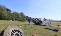 Accident îngrozitor la Raliul Iașul: mașina echipajului Simone Tempestini/Sergiu Itu s-a răsturnat și a luat foc. Federația a demarat o anchetă (VIDEO)