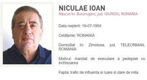 Ioan Niculae, dat în urmărire națională: polițiștii nu l-au găsit la domiciliu
