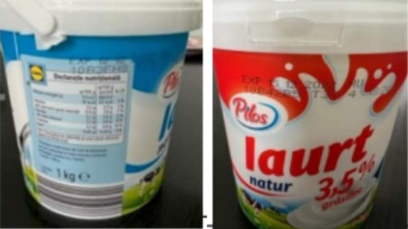 Două sortimente de iaurt Pilos, retrase de la comercializare din Lidl