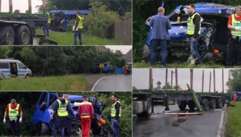 Microbuz cu români, spulberat de un TIR, în Cehia: o femeie a murit, doi pasageri sunt în comă