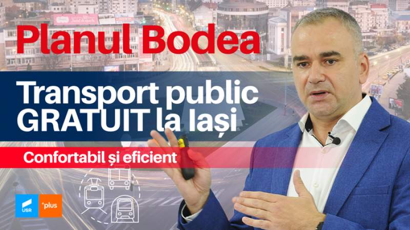 O temă care schimbă totul: Marius Bodea propune transport public gratuit în Iași. Am fi primul oraș din România