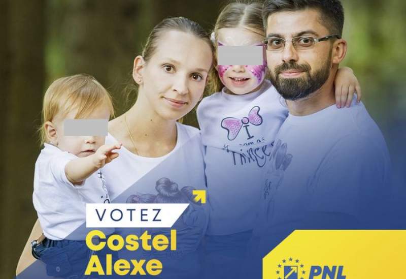 Florin Alexe și-a lansat poza de familie în campania electorală a fratelui său, expunându-și copiii în spațiul public. Merita, Costel Alexe e binefăcătorul întregii familii