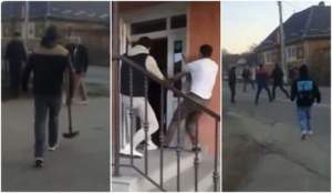 Bătaie ca-n Vestul Sălbatic într-o primărie din Bistrița-Năsăud. Primarul și angajații, loviți cu bâte de mai mulți tineri din R. Moldova (VIDEO)