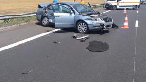 Accident grav pe Autostrada Soarelui: un copil de 2 ani a fost dus la spital