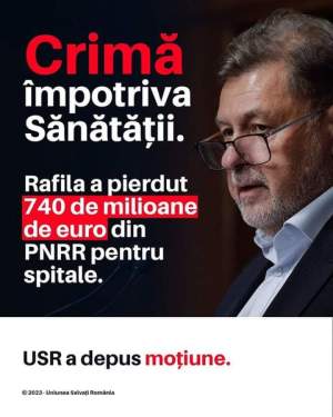 Ștefan Tanasă, Președinte USR Iași: Alexandru Rafila, lasă cazmaua jos! Nu îngropa sistemul sanitar românesc!