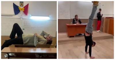 Profesor din Vâlcea întins pe catedră, în timp ce elevii făceau tumbe în jurul lui. Inspectorul șef: „E halucinant”