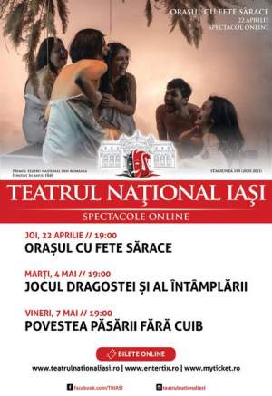 Trei spectacole excepționale ale Naționalului ieșean, semnate de regizorii RADU AFRIM, OVIDIU LAZĂR, IRIS SPIRIDON, disponibile online