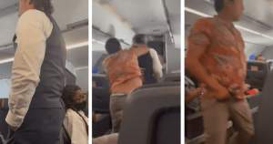 Însoțitor de zbor, lovit cu pumnul în spate de un pasager în timpul unui zbor al companiei American Airlines (VIDEO)