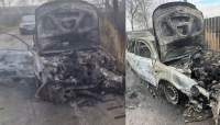 Un bărbat din Galați s-a răzbunat pe rude și le-a lovit și incendiat mașinile. 5 autovehicule au fost distruse