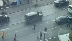 Șoferul care a agresat un biciclist în traficul din București a fost reținut