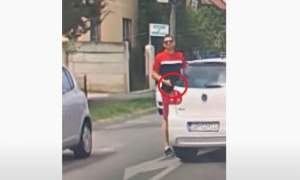 Vestul Sălbatic: șofer amenințat cu o armă pe o stradă din Sibiu. Poliția a refuzat să trimită un echipaj (VIDEO)