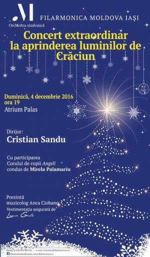 Eveniment special la Palas: se vor aprinde luminile de Crăciun