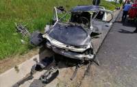 Accident mortal la Dumești: Logan lovit în plin de un Audi (VIDEO)