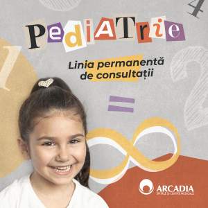 Consultații de Pediatrie generală în regim permanent, fără programare, în Rețeaua Medicală Arcadia