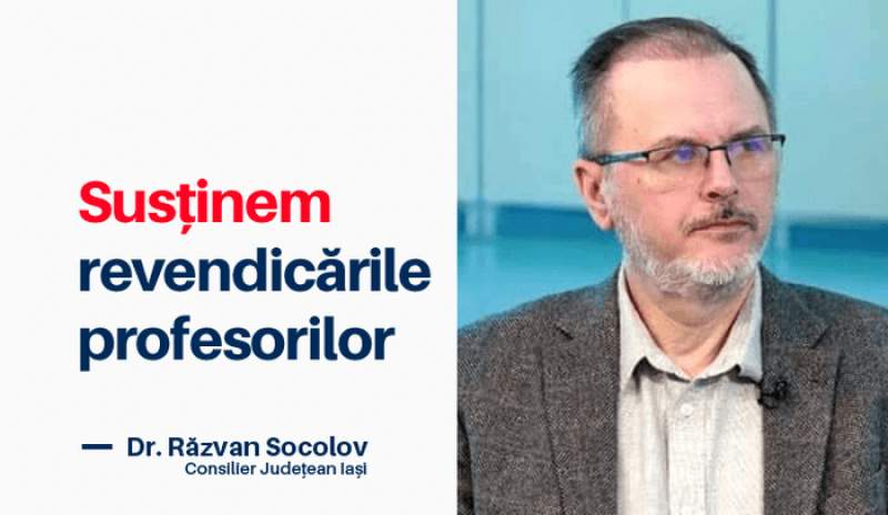 Răzvan Socolov, consilier județean USR Iași / Greva profesorilor de școală: salarii mari versus situația școlară!