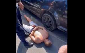 Un bărbat băut, fără permis și RCA, a făcut accident cu autospeciala Jandarmeriei, în Galați (VIDEO)