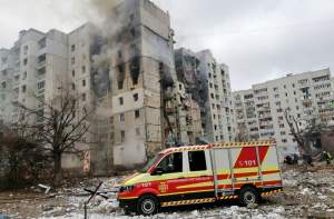 Cernihov: Bombardament într-o zonă cu școli, spital și locuințe, unde nu sunt unități militare