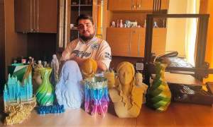 Produse printate 3D din produse eco-friendly, o afacere de succes a unui absolvent al USV Iași