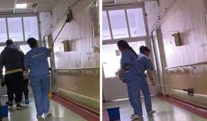 Imagini cu infirmiere de la Spitalul „Bagdasar Arseni”, care „mânjesc pereții cu mopuri jegoase&quot;, publicate de un deputat USR