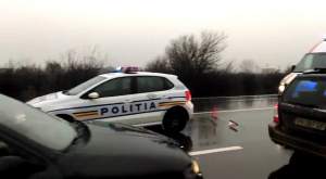 Accident cu mașina Poliției, în Vrancea: agentul aflat la volan va fi sancționat