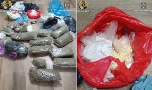 11 kilograme de droguri descoperite în urma mai multor percheziții efectuate în Bistrița Năsăud și Cluj (VIDEO)
