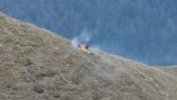 Un turist a incendiat pajiștea din apropierea Crucii Caraiman. A fost amendat cu 3.000 de lei