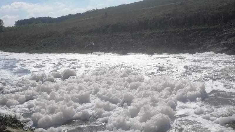 Poluare masivă a râului Prut, cu detergenți și alți compuși chimici spălați de apă (VIDEO)