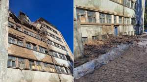 Bolnavi transferați după ce o parte din acoperișul Sanatoriului Marila din Cara-Severin s-a prăbușit